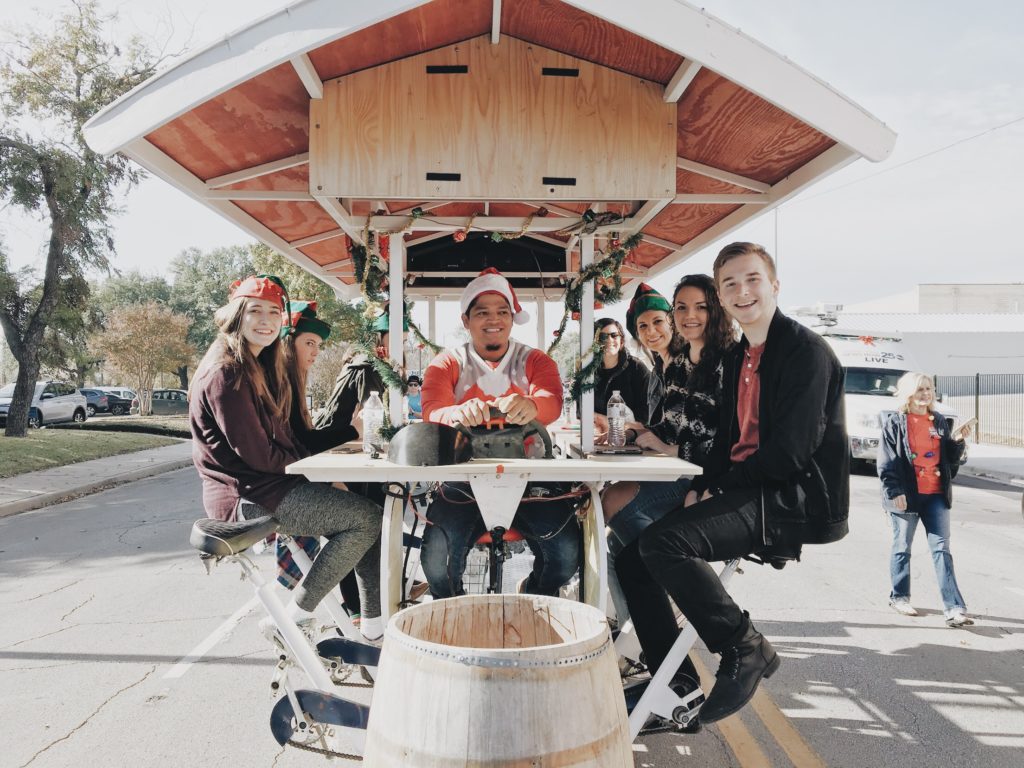 Waco Pedal Tours in the Waco Wonderland Parade